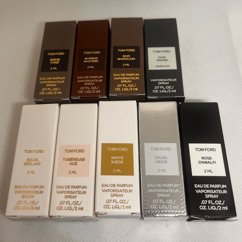 New Set of 9 Tom Ford perfume samples